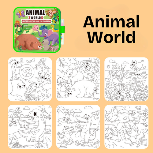 DoodleDry™ Mess-Free Reusable Water Coloring Book